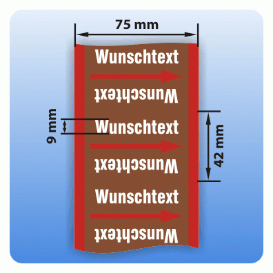 Rohrkennzeichnungsband Gruppe 8: Brennbare Flüssigkeiten