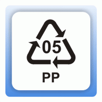 Recycling Code 05 PP (Polypropylen) Aufkleber