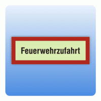 Feuerwehrzeichen Feuerwehrzufahrt nach DIN 4066