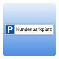 Parkplatz-Nummernschild Kundenparkplatz