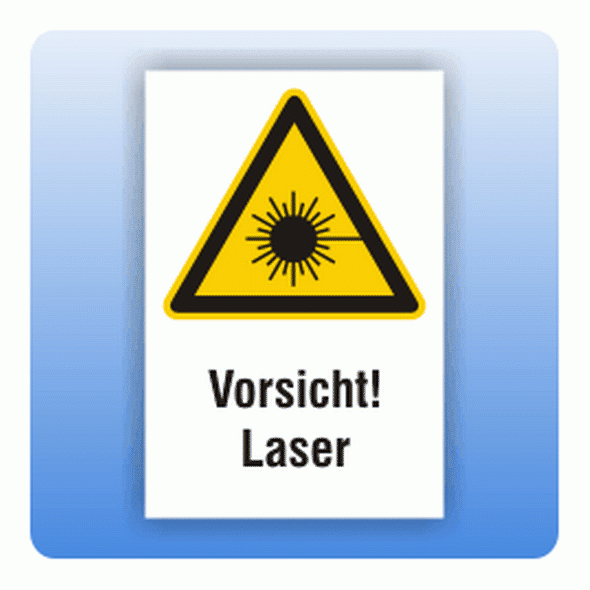 Kombi Warnschild Vorsicht Laser