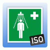 Rettungszeichen Notdusche ISO 7010