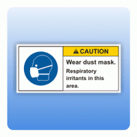 Sicherheitszeichen Wear dust mask (ANSI Z535) Aufkleber