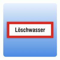 Feuerwehrzeichen Löschwasser nach DIN 4066