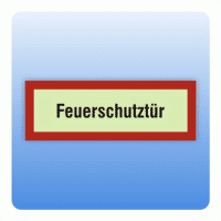 Feuerwehrzeichen Feuerschutztür nach DIN 4066