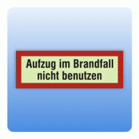 Feuerwehrzeichen Aufzug im Brandfall nicht benutzen nach DIN 4066