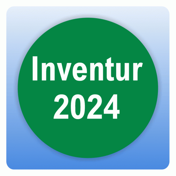 Inventur-Aufkleber Inventur 2024