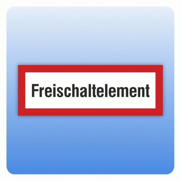 Feuerwehrzeichen Freischaltelement nach DIN 4066