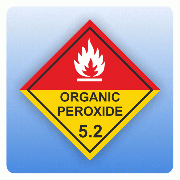 ADR Kennzeichen Gefahrgutklasse 5.2 Organic Peroxide weiss