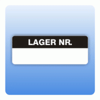 Qualitätssicherung Aufkleber "Lager Nr." 15x40 mm in schwarz