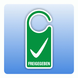 Qualitätssicherung Anhänger "FREIGEGEBEN" in grün
