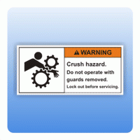 Sicherheitszeichen Crush hazard (ANSI Z535) Aufkleber