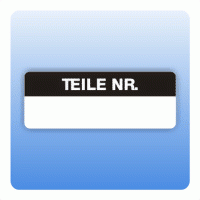 Qualitätssicherung Aufkleber "Teile Nr." 15x40 mm in schwarz