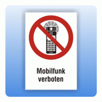 Kombi Verbotsschild Mobilfunk verboten