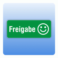 Qualitätssicherung Aufkleber "Freigabe" 20x50 mm grün mit Symbol