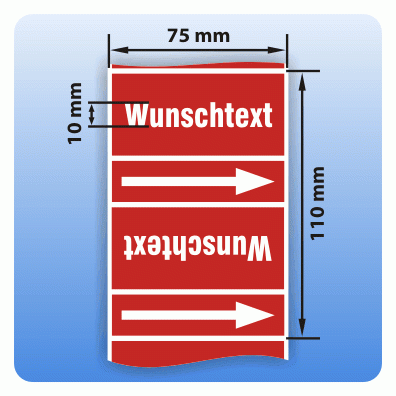 Rohrkennzeichnungsband Gruppe 2: Wasserdampf