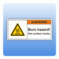 Sicherheitszeichen Burn hazard (ANSI Z535) Aufkleber