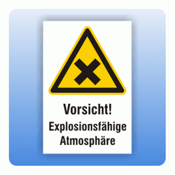 Kombi Warnschild explosionsfähige Atmosphäre