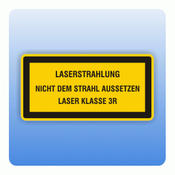 Laserkennzeichen Laserstrahlung Klasse 3R