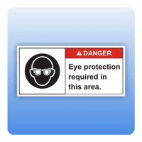 Sicherheitszeichen Eye protection required (ANSI Z535) Aufkleber