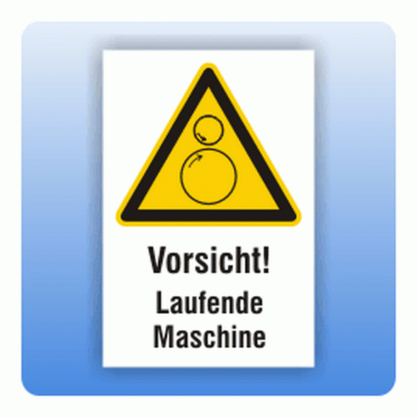 Kombi Warnschild laufende Maschine