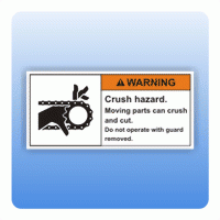 Sicherheitszeichen Crush hazard (ANSI Z535) Aufkleber