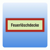 Feuerwehrzeichen Feuerlöschdecke nach DIN 4066