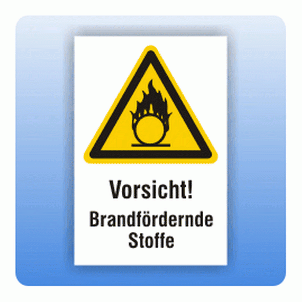 Kombi Warnschild brandfördernde Stoffe