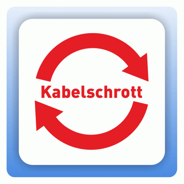 Wertstoffzeichen Pfeile Kabelschrott