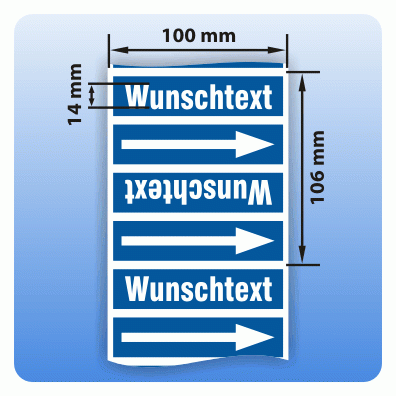 Rohrkennzeichnungsband Gruppe 0: Sauerstoff