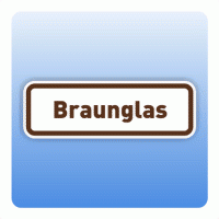 Wertstoffzeichen Braunglas, umrandet