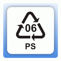 Recycling Code 06 PS (Polystrol) Aufkleber