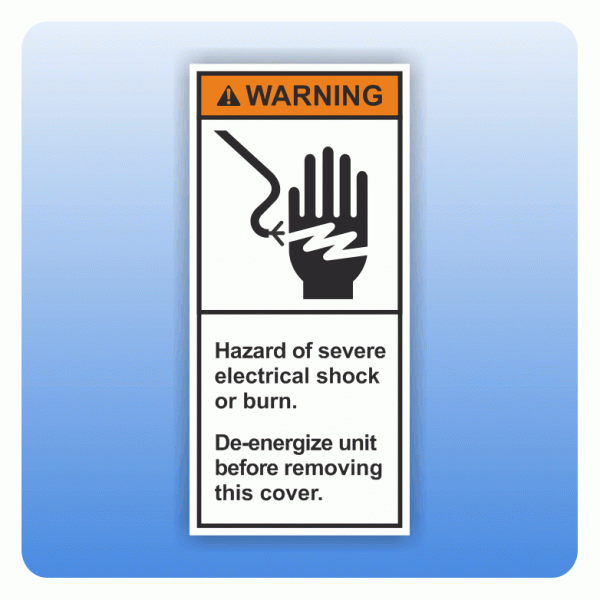 Sicherheitszeichen Hazard of severe electrical shock (ANSI Z535) Aufkleber