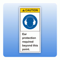 Sicherheitszeichen Ear protection (ANSI Z535) Aufkleber