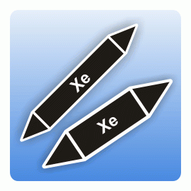 Fliessrichtungspfeil Xe neutral nach DIN 7396-1