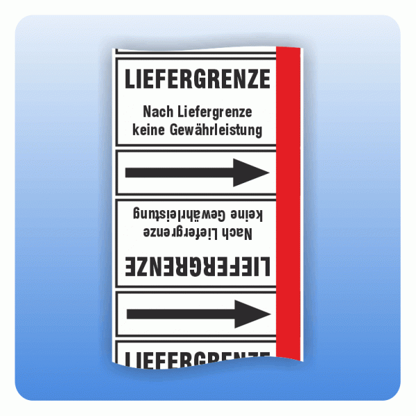 Rohrkennzeichnungsband Liefergrenze