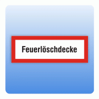 Aufkleber Feuerwehrzeichen Feuerlöschdecke nach DIN 4066