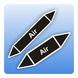 Fliessrichtungspfeil Air neutral nach DIN 7396-1