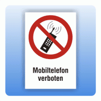 Kombi Verbotsschild Mobiltelefon verboten