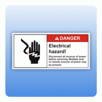 Sicherheitszeichen Electrical hazard (ANSI Z535) Aufkleber