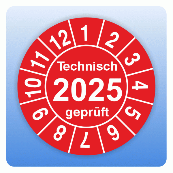 Prüfplakette Technisch geprüft