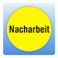 Qualitätssicherung Aufkleber "Nacharbeit" rund in gelb