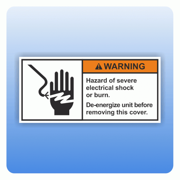 Sicherheitszeichen Hazard of severe electrical shock (ANSI Z535) Aufkleber