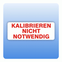 Qualitätssicherung Aufkleber "Kalibrieren nicht notwendig" 15x40 mm rot