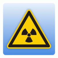 Bodenaufkleber Warnzeichen Warnung vor radioaktiven Stoffen o. ionisierenden Strahlen