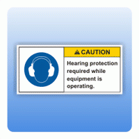 Sicherheitszeichen Hearing protection (ANSI Z535) Aufkleber