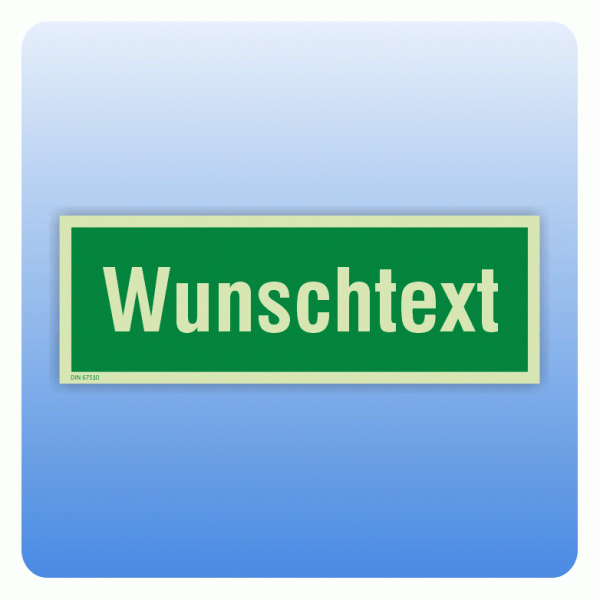 Rettungszeichen Wunschtext