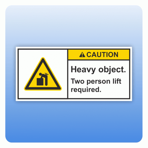 Sicherheitszeichen Heavy objects (ANSI Z535) Aufkleber