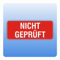 Qualitätssicherung Aufkleber "NICHT GEPRÜFT" 20x50 mm rot