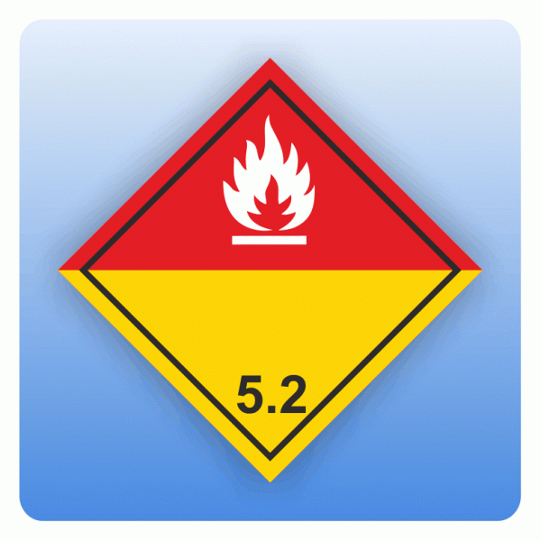 ADR Kennzeichen Gefahrgutklasse 5.2 weiss